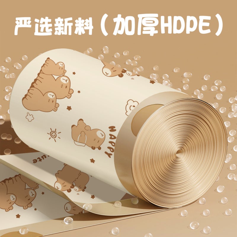 Drawstring Garbage Bag Household Thickened Portable Point Break Kitchen Cleaning Bag Large Size Cartoon Printed Plastic Bag - Image 4