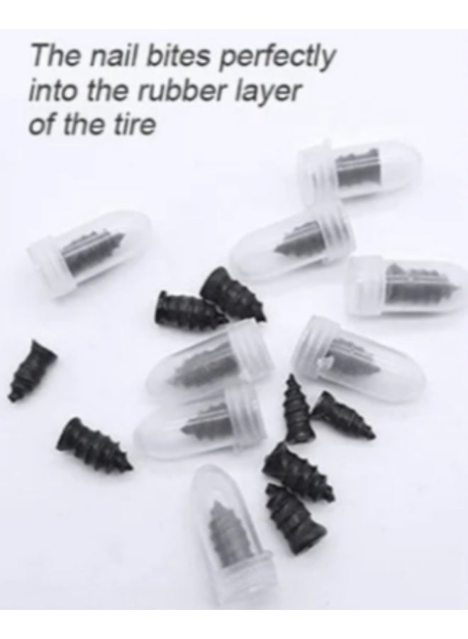Tire Repair Nail Set With Screw Driver 10 Small And 10 Large Car Tire Fast Repair Screw Nails Easy Install Rubber Self-Service Tire Repair Tool Kit - Image 5
