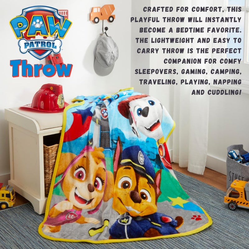 Franco Paw Patrol Kids Bedding Super Soft Silk Touch Throw, 40 in x 50 in, (Official Licensed Product) - Image 2