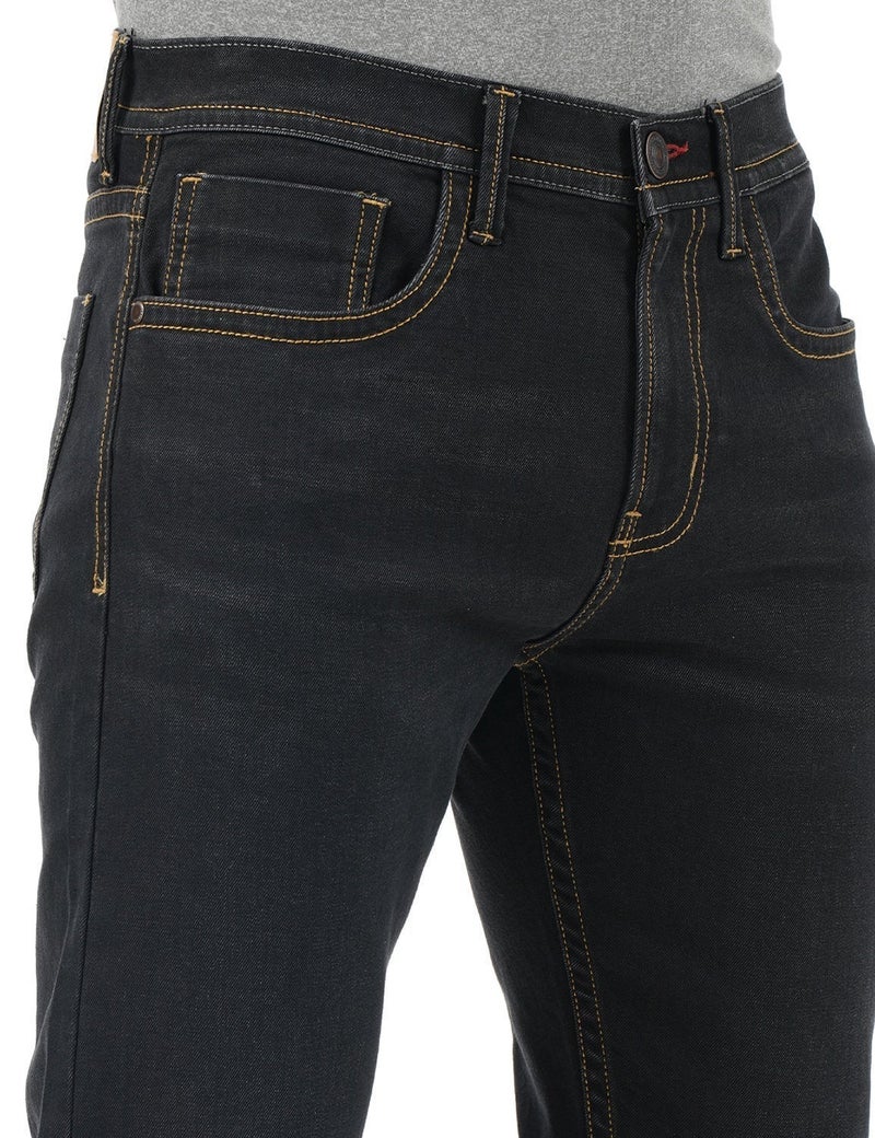 inkd جينز رجالي ضيق - متوسط الارتفاع | مزيج القطن | غرزة التباين | قماش قابل للتمدد | تصميم كلاسيك 5 بوكت - Image 4