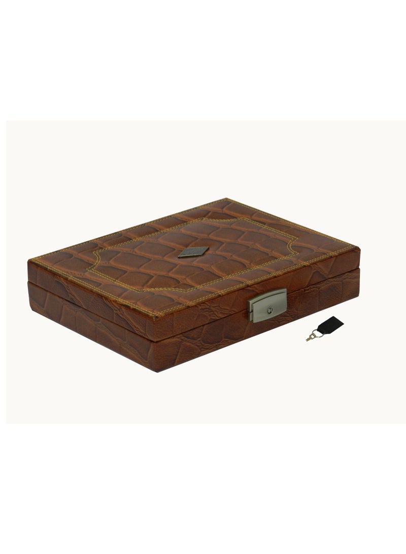 LAVERI LEATHER Laveri Genuine Leather Earring Box And Ring Organizer Storage Stud Tray Showcase Storage Case  - Image 2