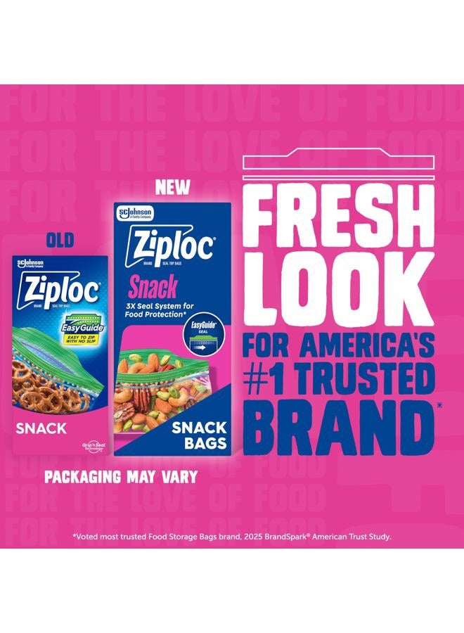 Ziploc Snack Bags for On the Go Freshness, Grip 'n Seal Technology for Easier Grip, Open, and Close, 280 Count - Image 2