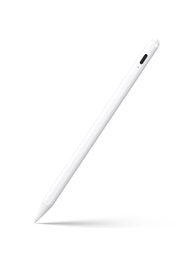 JAMJAKE Stylus Pen for iPad 6th-11th Generation-2X Fast Charge Active Pencil Compatible with 2018-2025 Apple iPad Pro 11"/12.9"/M4, iPad Air 3/4/5/M2/M3,iPad Mini 5/6 Gen-White - Image 1