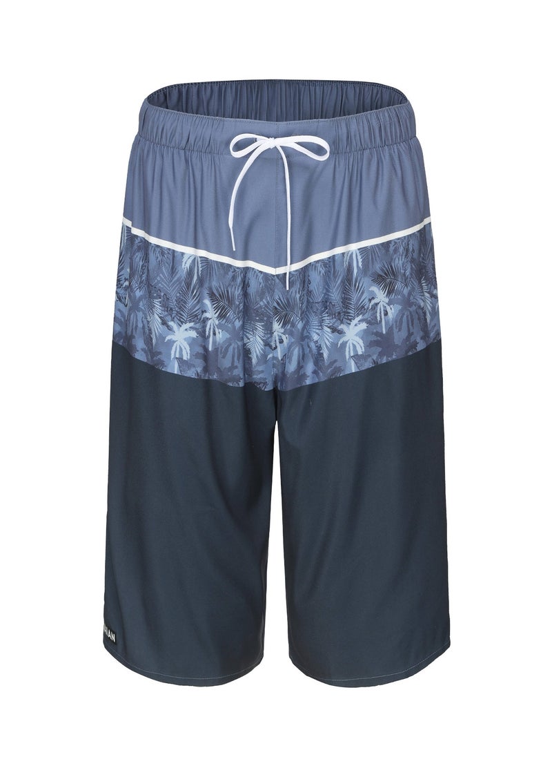 OLAIAN OLAIAN by DECATHLON, Men's surfing boardshorts NAVY PALM  - Image 2