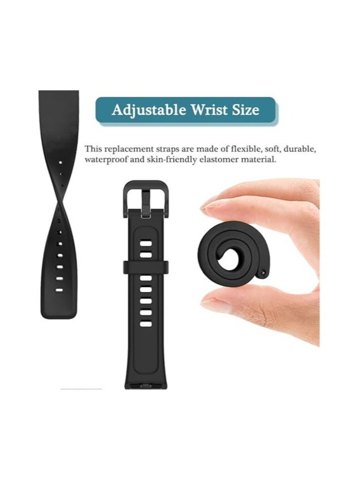 حَبْل تِك السيليكون الرياضة ساعة الشريط / ساعة الشريط ل هواوي ساعة تناسب 3 / تناسب 4 / تناسب 4 برو سمارت ووتش أبيض+الأسود+وردي - Image 4