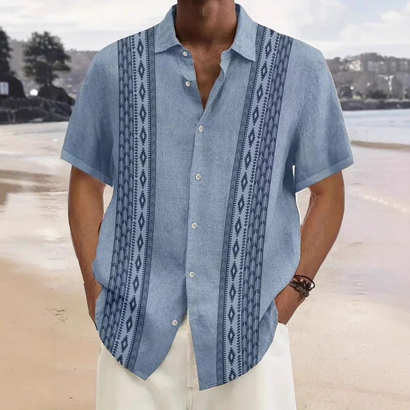 Men'S Short-Sleeved Shirt Summer Youth Shirt Casual All-Match Top Thin Style - Image 3