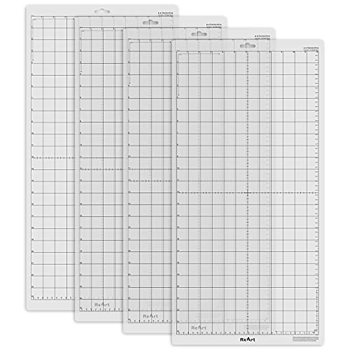 ReArt Standard Grip Cutting Mat for Silhouette Cameo 4 Packs 12 x 24 Adhesive Cut Mat Replacement Set Matts Vinyl Craft - Image 1