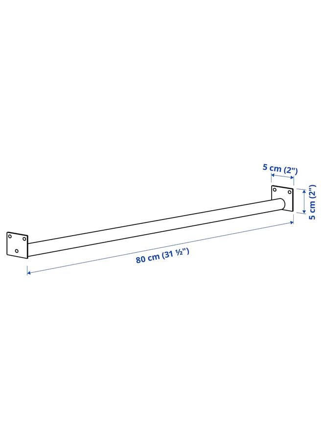 erorex Clothes Rail For Frame W Castors, White, 80 Cm - Image 4