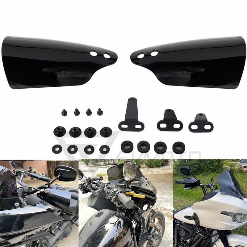 FVMOTO Club Style Handlebar Handguards Upgrade Bracket Compatible with Harley Touring Road Glide Electra Glide Road King CVO/SE, Softail Street Bob FXBB 114 FXBBS Low Rider ST 117 FXLRST 2009+ 2026 - Image 1