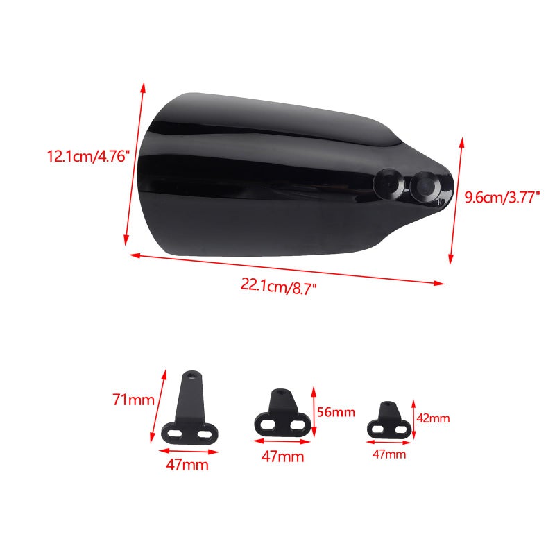 FVMOTO Club Style Handlebar Handguards Upgrade Bracket Compatible with Harley Touring Road Glide Electra Glide Road King CVO/SE, Softail Street Bob FXBB 114 FXBBS Low Rider ST 117 FXLRST 2009+ 2026 - Image 3