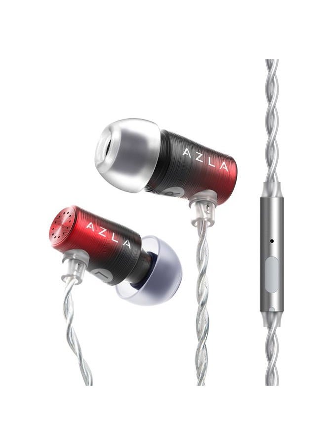 AZLA AZEL GEN 3 Gaming Earbuds with Mic – Award-Winning IEMs Tuned for FPS Games – Compatible with PS5, Xbox, PC –Positional Audio & Clear Voice Chat– Wired Gaming Headset for Gamers (Red Black) - Image 1