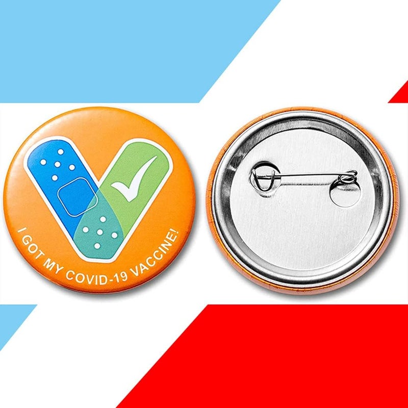 klarako 5Pcs Vaccine Button Pins Vaccine Vaccinated Recipient Notification Encouraged Public Health Pin Button Badges Vaccinated for Adults and Kids - Image 3