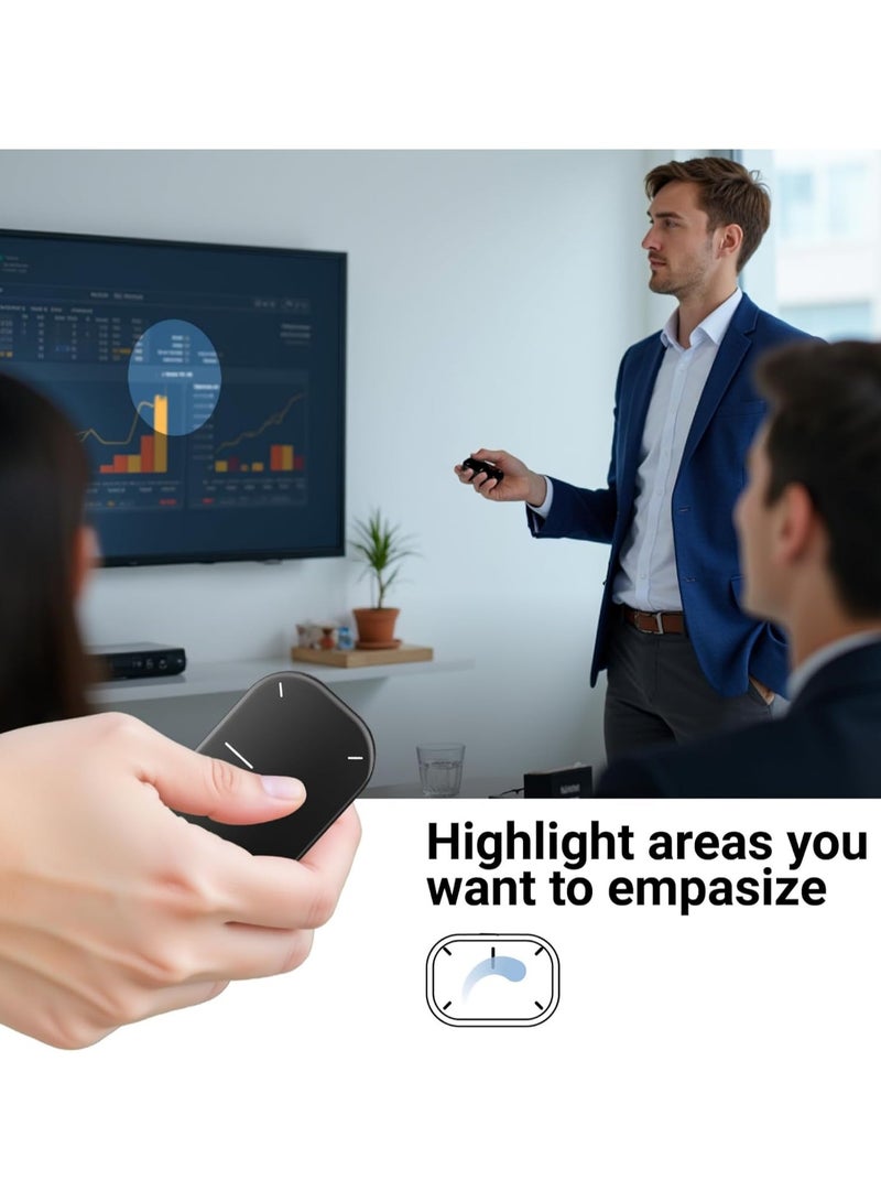 عام فأرة لاسلكية قابلة للفصل مع لوحة لمس ووظيفة الفأرة الهوائية، مزودة بتسجيل صوتي وومؤشر ليزر للعروض التقديمية، متوافقة مع أنظمة Mac وWindows - Image 5