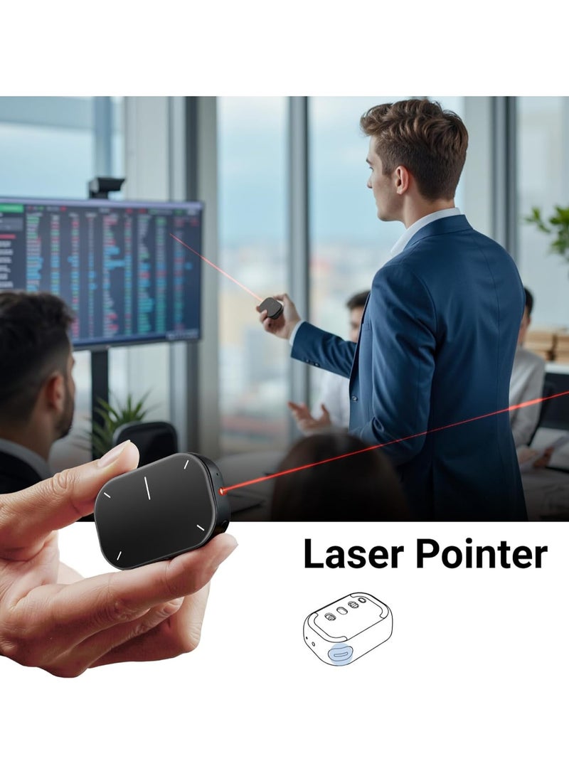 عام فأرة لاسلكية قابلة للفصل مع لوحة لمس ووظيفة الفأرة الهوائية، مزودة بتسجيل صوتي وومؤشر ليزر للعروض التقديمية، متوافقة مع أنظمة Mac وWindows - Image 3