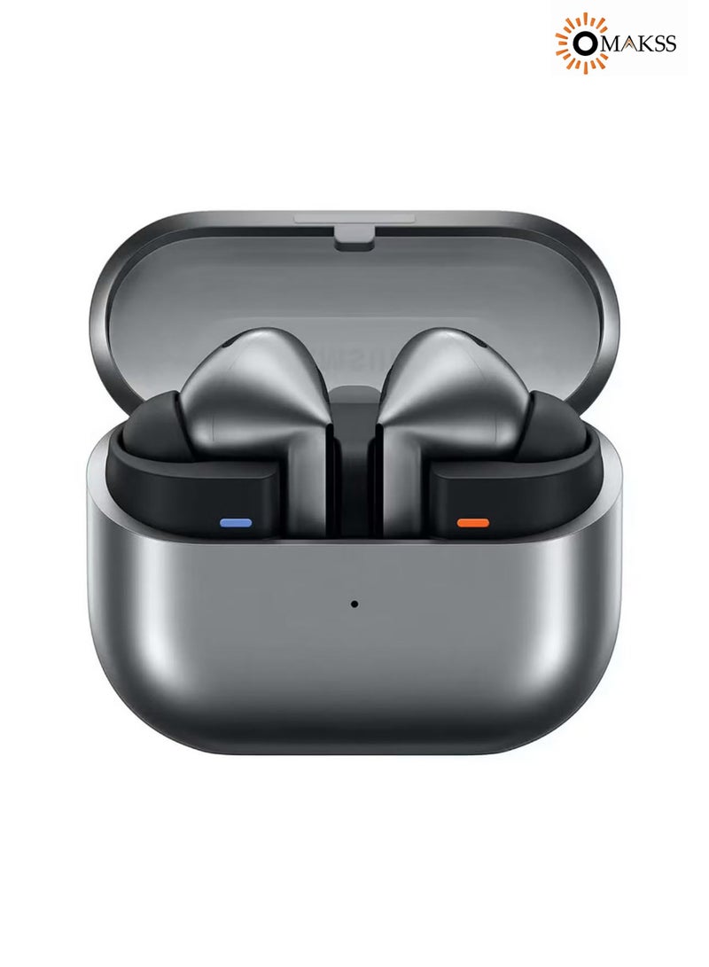 OMAKSS Buds 3 Pro AI True Wireless Bluetooth Earbuds, Noise Cancelling, Sound Optimization, Redesigned Comfort Fit, Silver - Image 1