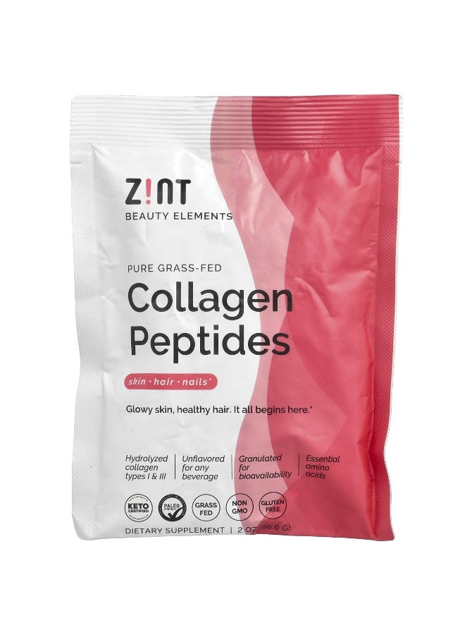 Zint Zint, Pure Grass-Fed Collagen Peptides, Unflavored, 2 oz (56.6 g)  - Image 1