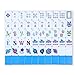 Arrowbash 160 Pcs American Mah Jong Set 12 x 087 Inches Blue Back Melamine Mini Mahjong Tiles Carved Pattern for Adult Social Games Mahjong Lovers Beginners - Image 2
