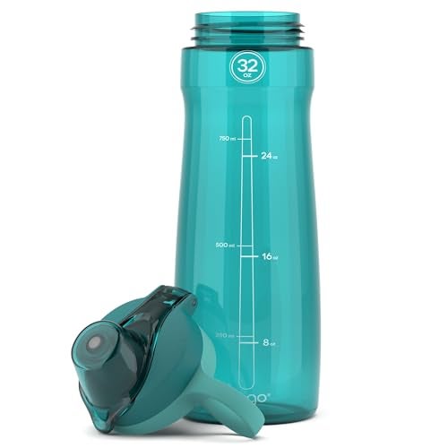 Pogo BPA-Free Plastic Water Bottle with Chug Lid, 32 Oz, Quetzal Teal - Image 4