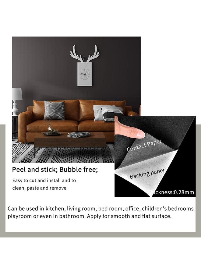 SUNBIRD Selfadhesive Grey Wallpaper Solid Contact Paper Peel And Stick Removable Wallpaper For Bedroom Cabinets Livingroom Paper Modern Bedroom Living Room (Dark Gray) (24 X 78 Inch) - Image 3