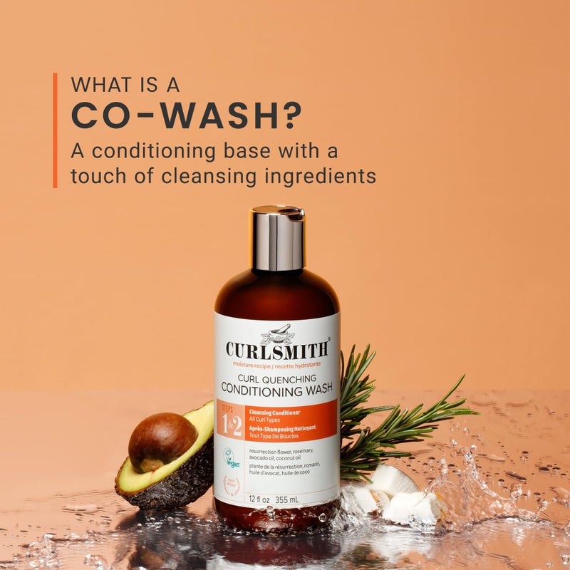 CURLSMITH Curl Quenching Conditioning Wash - Co-Wash Cleanser, Gently Moisturizes, Sulphate-Free Co-Wash, For All Curl Types, Vegan & Cruelty Free (3 oz) - Image 4