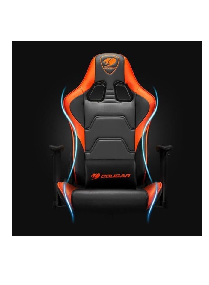 كوجار كرسي ألعاب Cougar Armor Elite – أسود/برتقالي، تصميم مريح، مسند ظهر قابل للإمالة، مساند ذراع 2D، دعم للرأس والظهر، من الجلد الصناعي كرسي ألعاب Cougar Armor Elite – أسود/برتقالي، تصميم مريح، مسند ظهر قابل للإمالة، مساند ذراع 2D، دعم للرأس والظهر، من الجلد الصناعي - Image 4