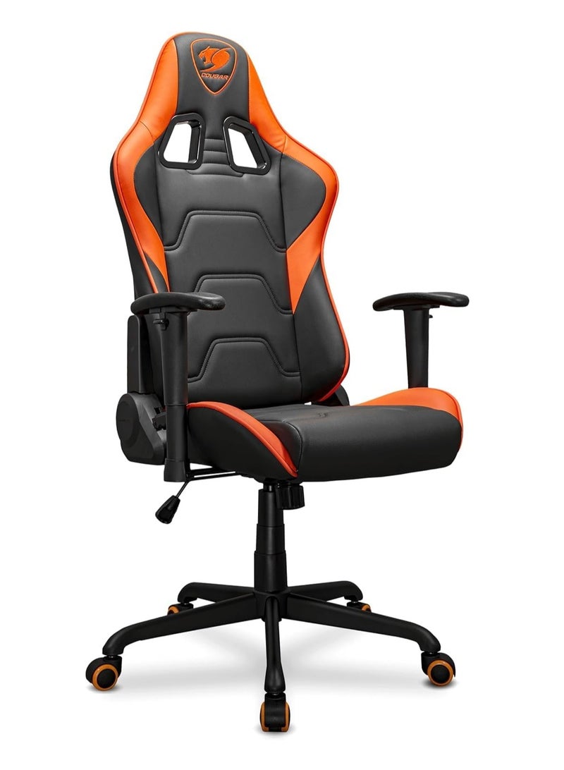 كوجار كرسي ألعاب Cougar Armor Elite – أسود/برتقالي، تصميم مريح، مسند ظهر قابل للإمالة، مساند ذراع 2D، دعم للرأس والظهر، من الجلد الصناعي كرسي ألعاب Cougar Armor Elite – أسود/برتقالي، تصميم مريح، مسند ظهر قابل للإمالة، مساند ذراع 2D، دعم للرأس والظهر، من الجلد الصناعي - Image 2