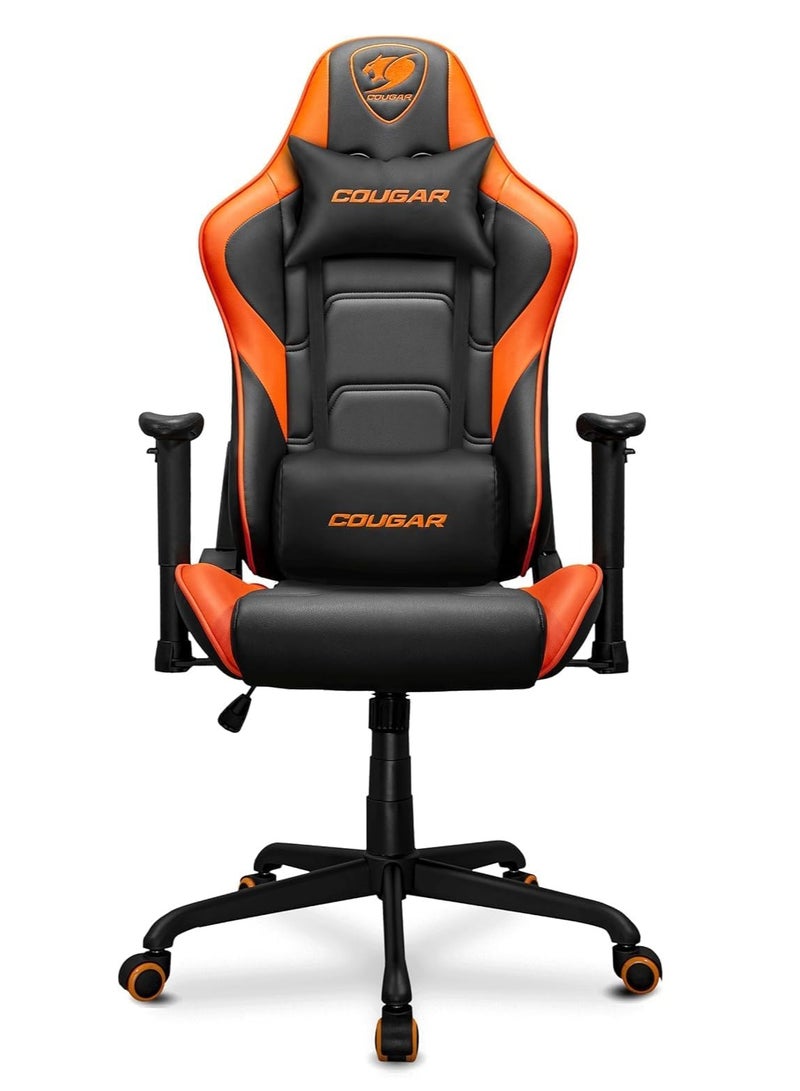 كوجار كرسي ألعاب Cougar Armor Elite – أسود/برتقالي، تصميم مريح، مسند ظهر قابل للإمالة، مساند ذراع 2D، دعم للرأس والظهر، من الجلد الصناعي كرسي ألعاب Cougar Armor Elite – أسود/برتقالي، تصميم مريح، مسند ظهر قابل للإمالة، مساند ذراع 2D، دعم للرأس والظهر، من الجلد الصناعي - Image 1