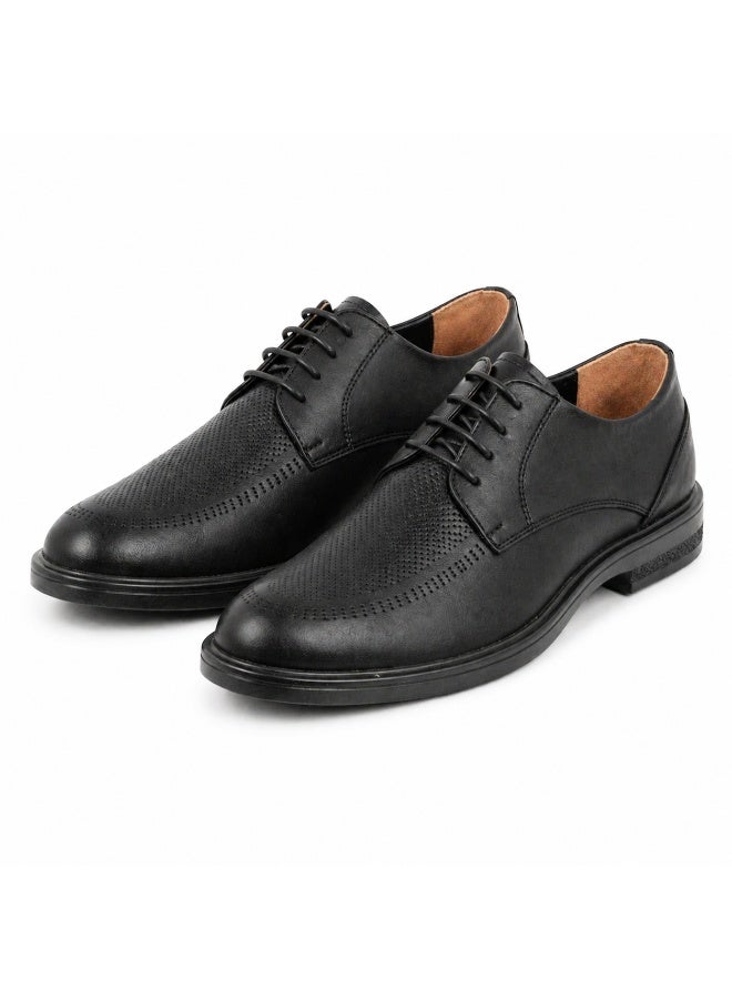 Men's classic formal shoes in genuine leather with laces, comfortable cushioned sole, and slip-resistant bottom. - Image 1