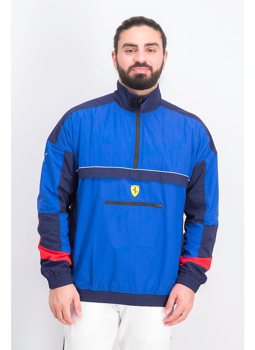 PUMA جاكيت فيراري ستريت للرجال بأكمام طويلة، أزرق  - Image 1