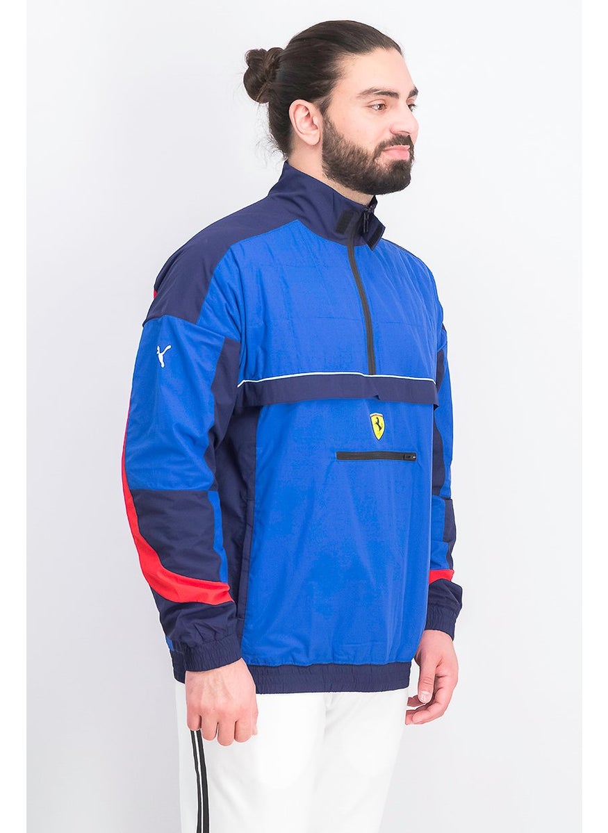 PUMA جاكيت فيراري ستريت للرجال بأكمام طويلة، أزرق  - Image 3