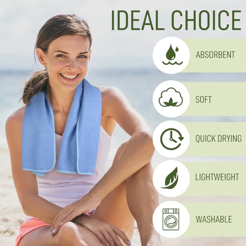 SUNLAND Microfiber Sports Workout Towel Fast Drying Fitness Sweat Towels for Men & Women Lightweight Multi-Purpose Gym Exercise Towels 3 Pack 16Inch x 32Inch - Image 5