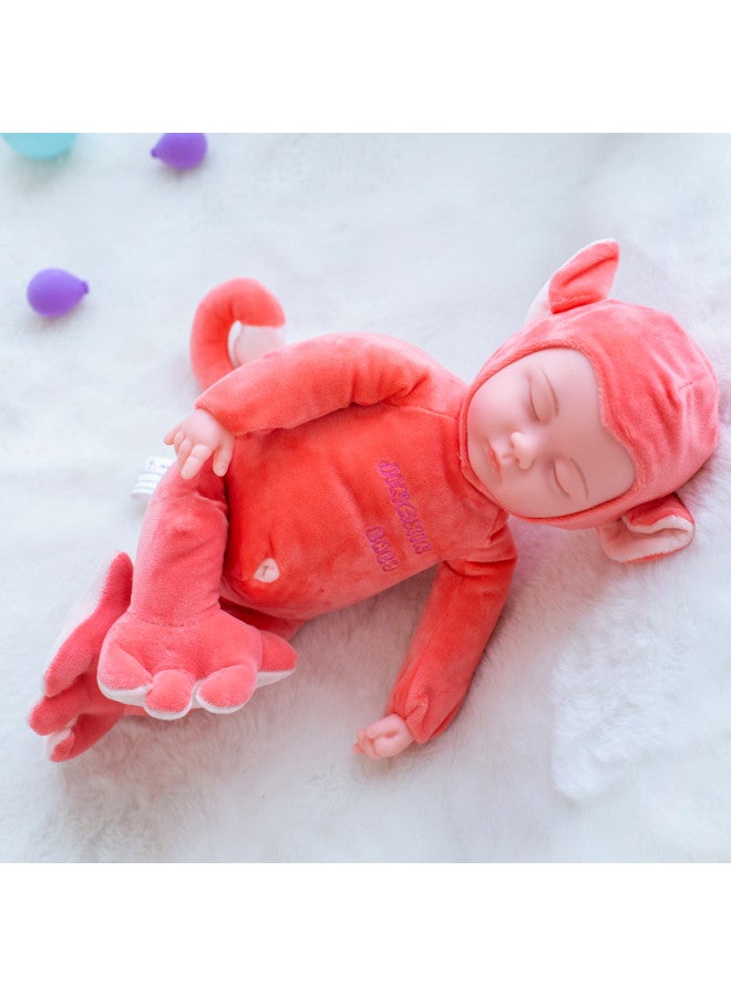لعبة الأطفال الناعمة Sleep Baby Talking Doll Rag Doll Doll Girl Soothe Baby-المواصفات: إصدار حركة العين 35 سم 【72 أغنية تتحدث الحجم】】 - اللون: قرد وردي - Image 1