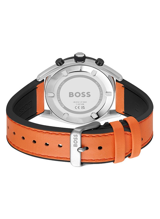 HUGO BOSS Men Chronograph Round Shape Silicone Wrist Watch 44 mm  - Image 3