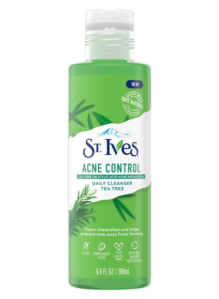 سانت آيفز جل التنظيف المضاد للالتهابات من سانت آيفز للعناية بالعيوب من شجرة الشاي، حجم 189 مل