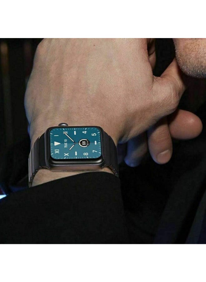 SHOPI - Stainless Steel Band for Apple Watch Series 1,2,3,4,5,6 & SE - Size 44mm/45mm/42mm/49mm Silver - Image 1