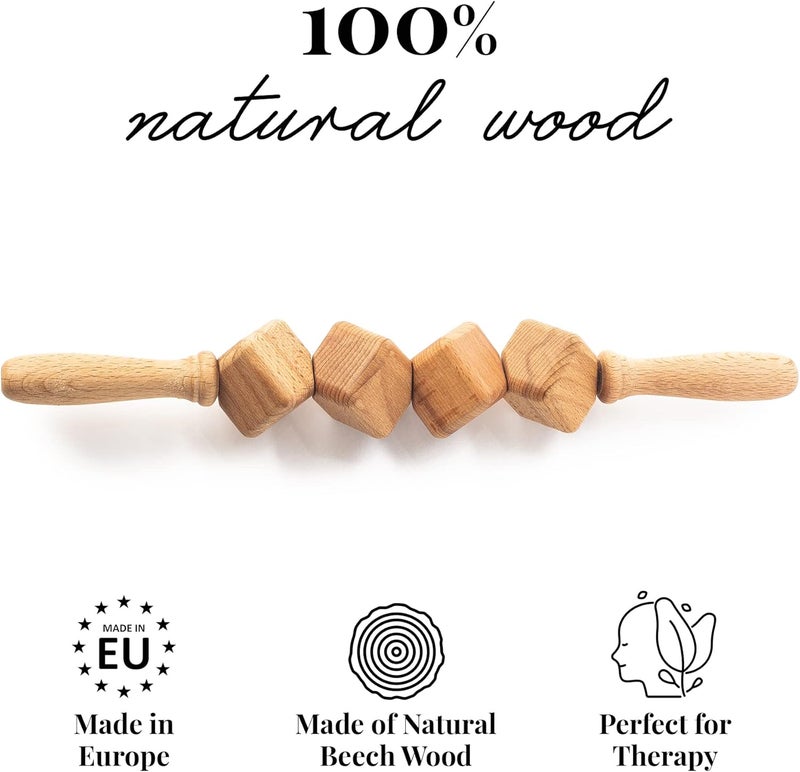 Tuuli Accessories Dice Wooden Massage Roller for Waist and Thigh MultiFunctional Body Roller for Cellulite and Muscle Tension Natural Massager for Women and Men - Image 4