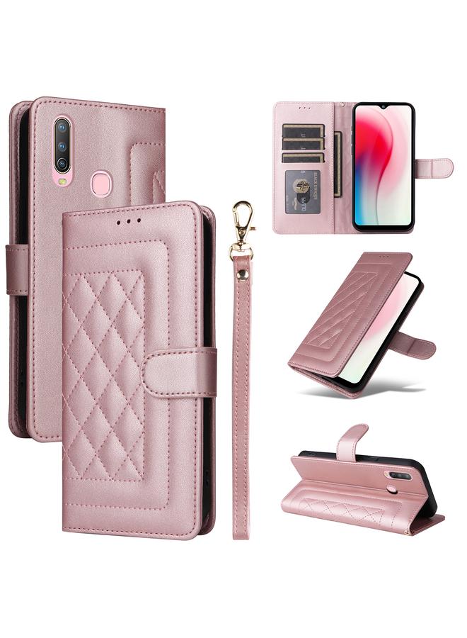 erorex Case For vivo Y3 / Y17 Diamond Lattice Leather Flip Phone Case - Image 1