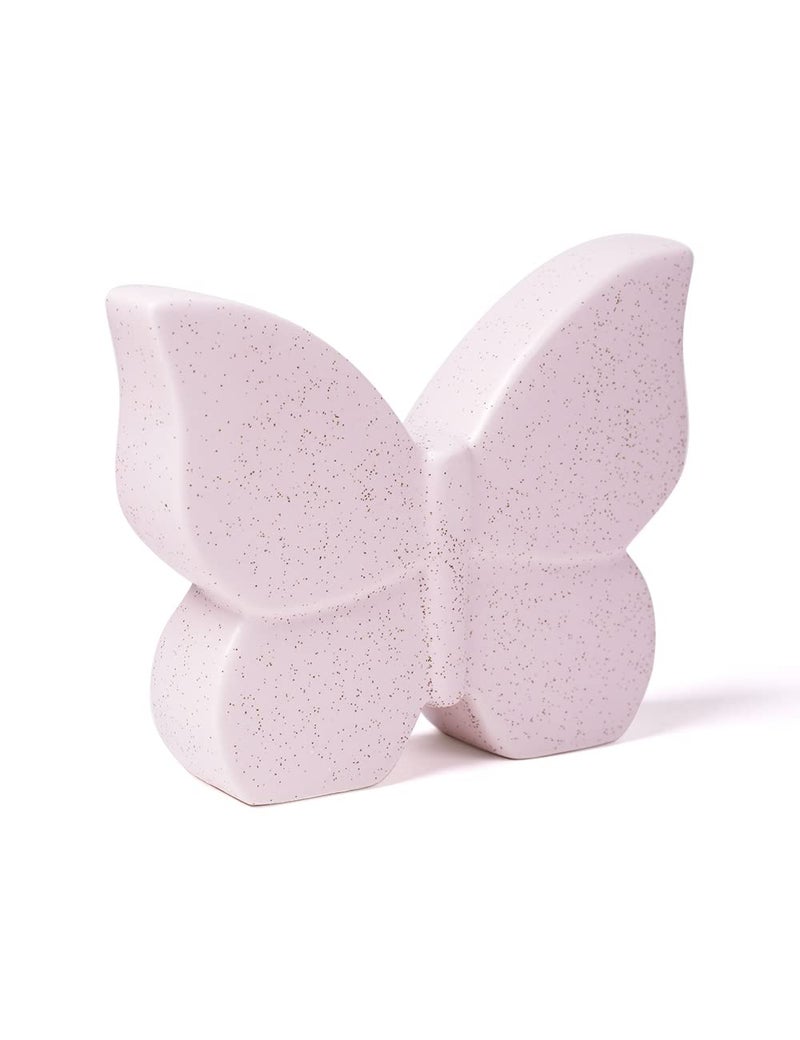 NENBOLEC Modern Sculpture Decor Butterfly Statue Animal Figurine Home Gifts Table Centerpiece Crafts Ceramic Arts Cream 6.7inch - Image 1