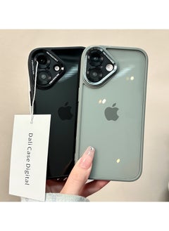 Exotic Silicone Transparent Case for iPhone 16 - Shockproof Metal Camera Protection - Black  - Image 2