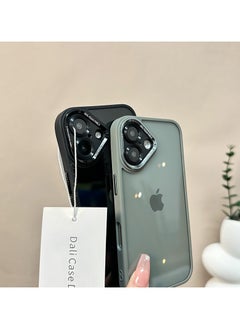 Exotic Silicone Transparent Case for iPhone 16 - Shockproof Metal Camera Protection - Black  - Image 3