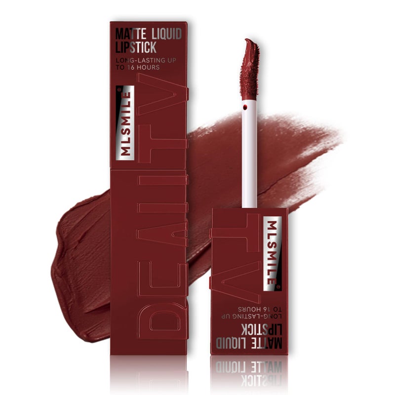 QIUFSSE Matte Liquid Lipstick for Women Super Stay Smudgeproof Lip Gloss Highly Pigmented Color Lip Stain Tint,Professional Daily Lip Makeup-06 Royal - Image 1