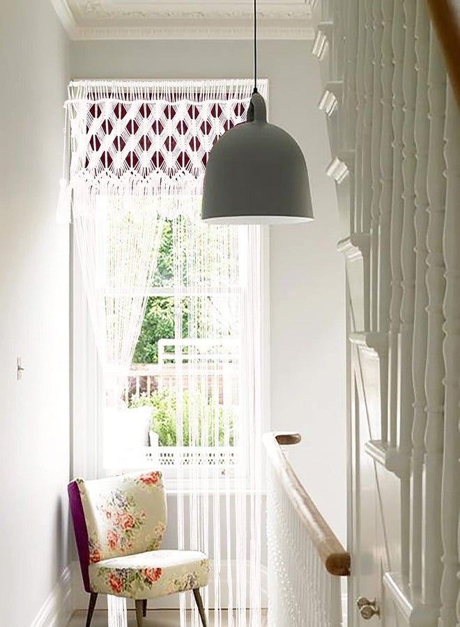 kiido ستارة مكرمية كبيرة الحجم من كييدو، مناسبة للأبواب والنوافذ، تُعلق على الحائط بأسلوب بوهيمي، مصنوعة يدويًا، تُستخدم كديكور بوهيمي، وتُستخدم كخلفية لحفلات الزفاف، أو كفاصل للغرف ... - Image 5