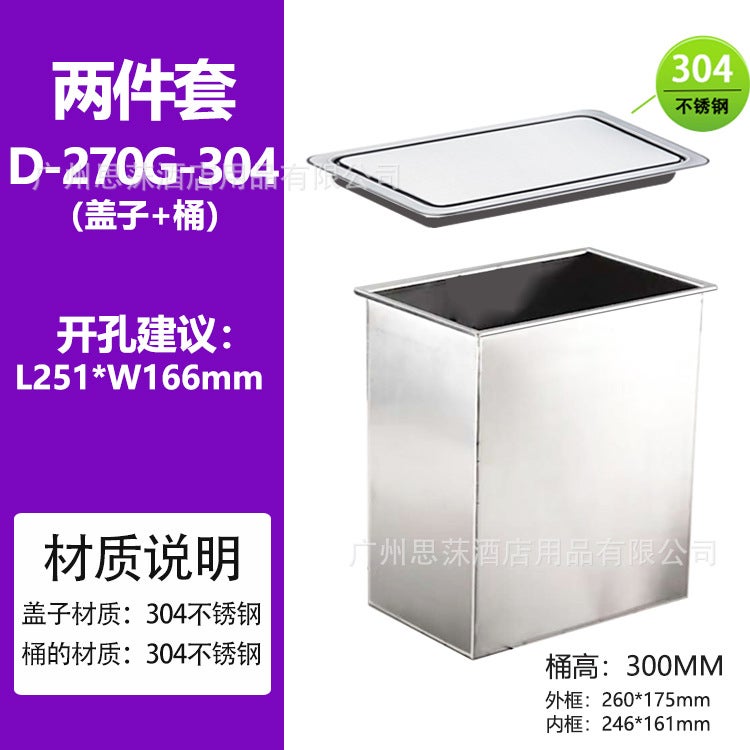 Recessed Countertop Lid Trash Can Lid Stainless Steel Lid Swing Lid Flip Lid Kitchen Sink Tooling Lid Concealed - Image 1