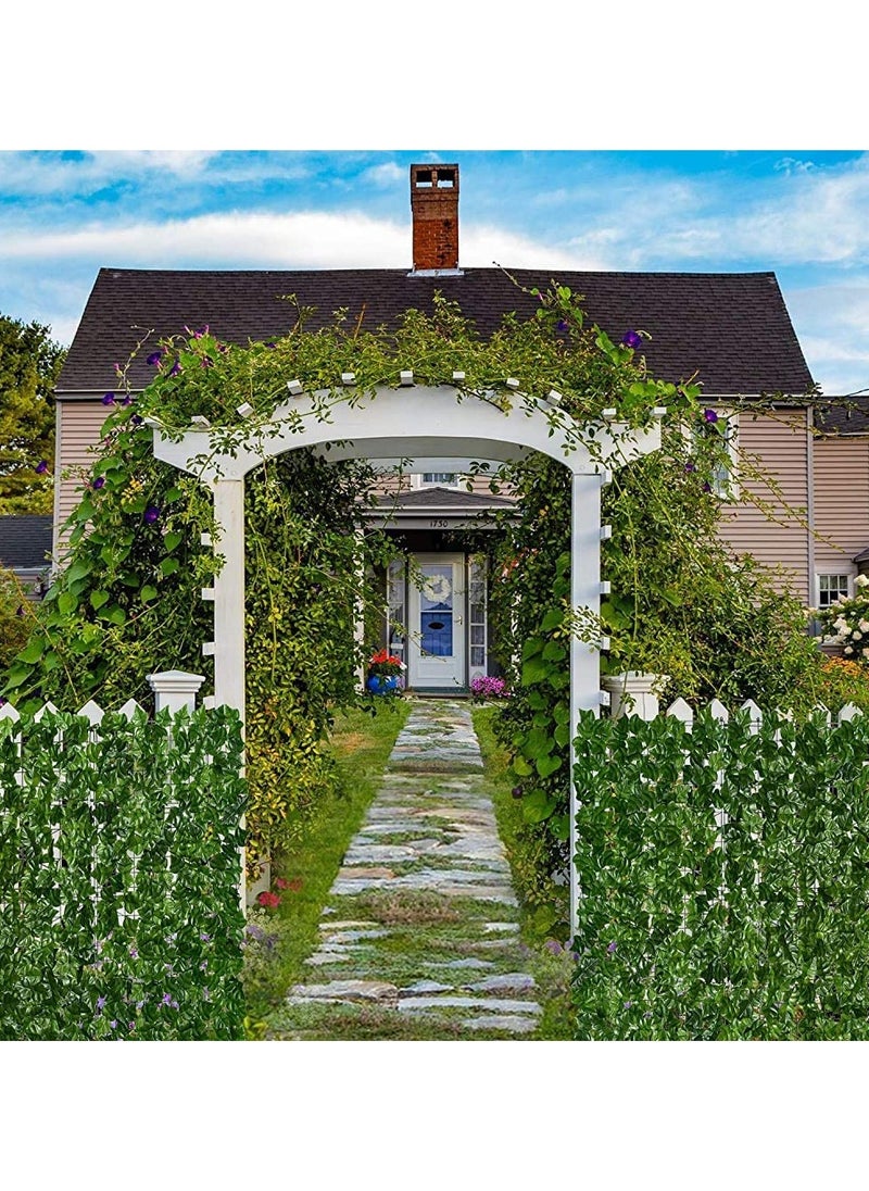 LINGWEI 100x100cm Privacy Garden Fence Artificial Ivy Faux Hedge Screen Fake Leaf Roll Greenery Backdrop Wall Panel with UV Protection for Home Decor Outdoor Indoor Balcony Backyard  - Image 4