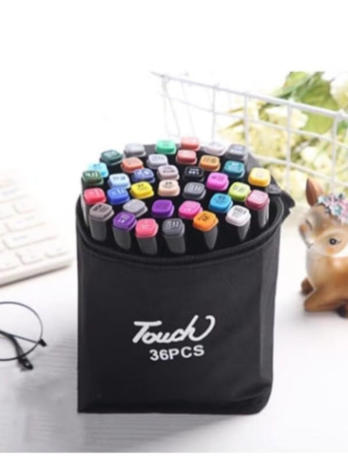 36 قطعة من أقلام التحديد الملونة للرسم وقلم التحديد للرسم وأدوات فنية (36 قطعة)