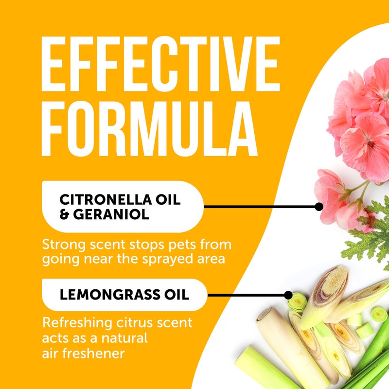 Petsly بخاخ بيترسلي المضاد لبول القطط والكلاب - 17 أونصة سائلة - بخاخ عدم التمييز للكلاب والقطط - بخاخ تدريب على الحمام غير ملون للكلاب والقطط - بخاخ فعال لا تبول هنا للكلاب - صنع في ألمانيا - Image 2