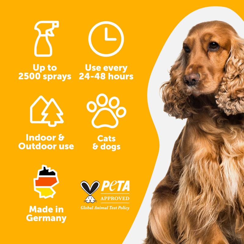 Petsly بخاخ بيترسلي المضاد لبول القطط والكلاب - 17 أونصة سائلة - بخاخ عدم التمييز للكلاب والقطط - بخاخ تدريب على الحمام غير ملون للكلاب والقطط - بخاخ فعال لا تبول هنا للكلاب - صنع في ألمانيا - Image 5