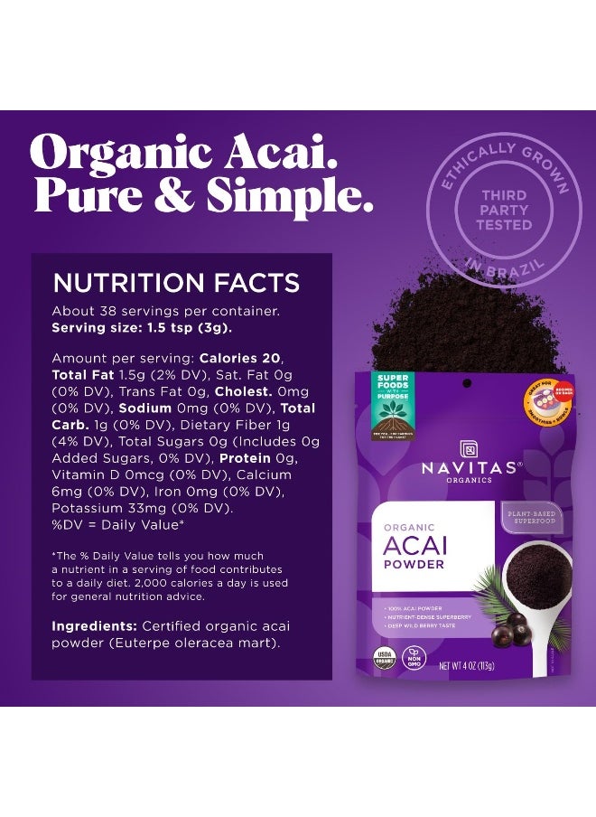 Navitas Organics Navitas Organics Acai Powder 4 oz  - Image 2