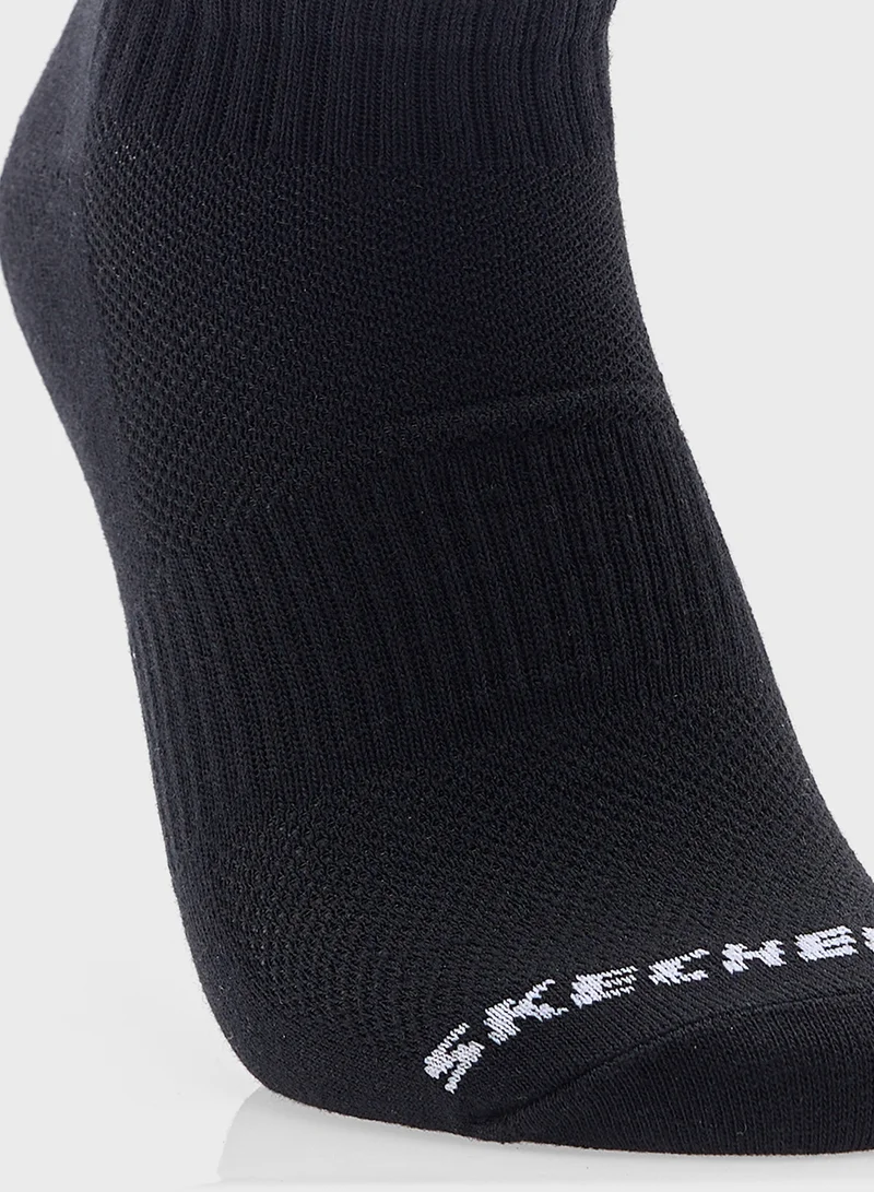 سكيتشرز 3 Pack Qtr Crew Socks