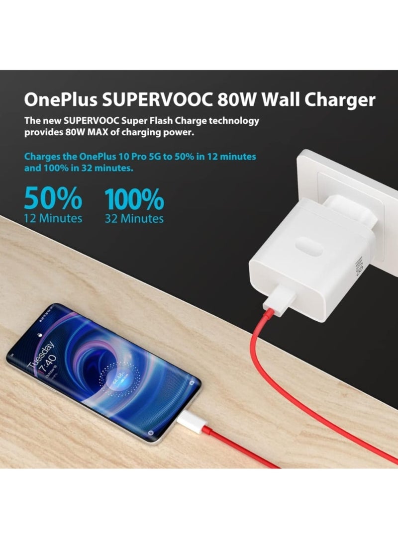 OnePlus One 80W SUPERVOOC GaN Charger USB-C Adapter with 1m Type-C Cable Compatible with OnePlus Nord CE4 Lite Nord 4 13R 12R 11R 10R Fast Charging - Image 3